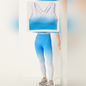 Blue and White Ombre Activewear Set